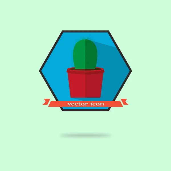 Diseño plano de cactus — Archivo Imágenes Vectoriales