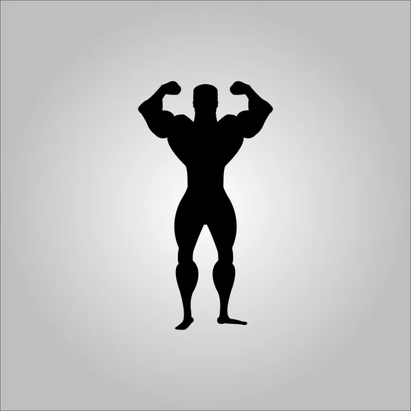 Silhouette gonflée pour homme — Image vectorielle