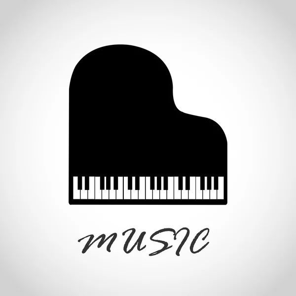 Piano, music sign — Stock Vector