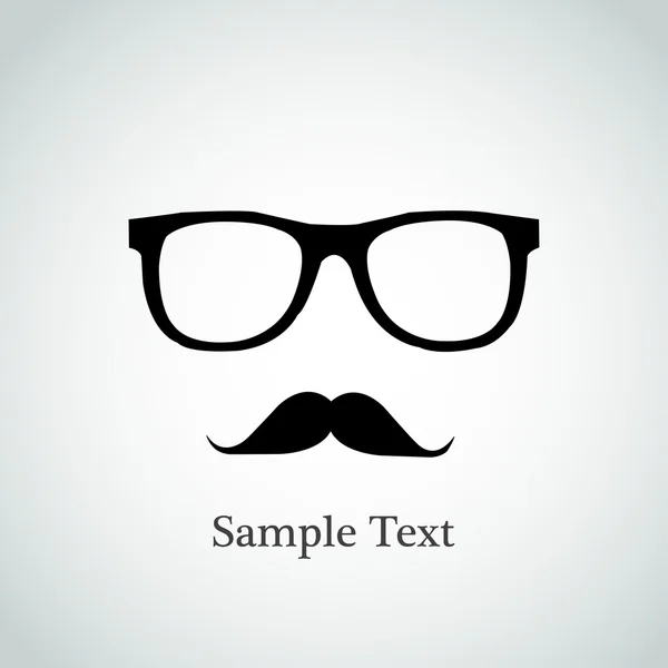 Mustache and glasses — Stock Vector