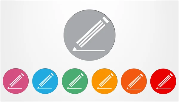 Botões a lápis —  Vetores de Stock