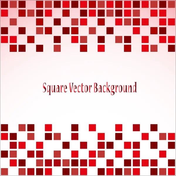 Rote Quadrate Hintergrund — Stockvektor