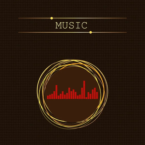 Banner on the theme of music equalizer — Stock Vector