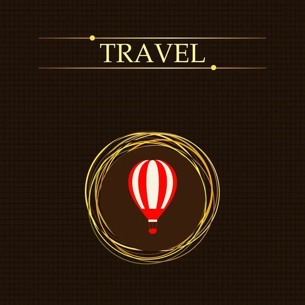 Banner travel balloon — Stock Vector