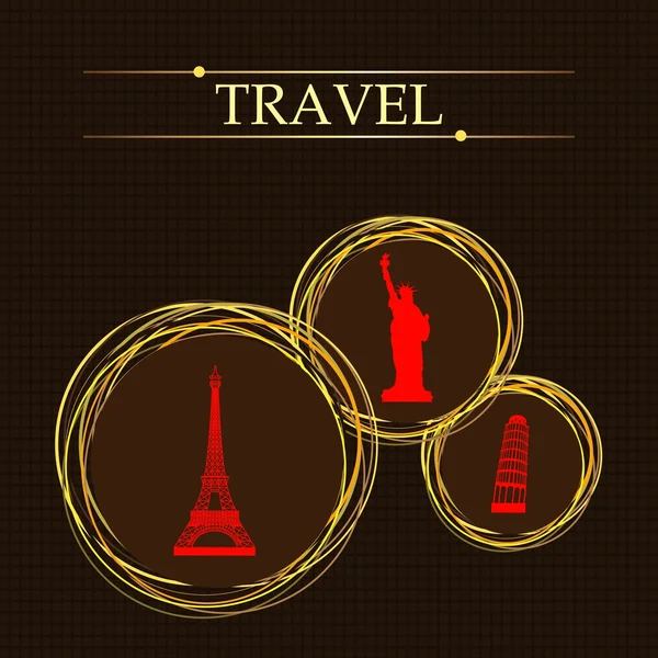 Banner op het thema van reizen — Stockvector