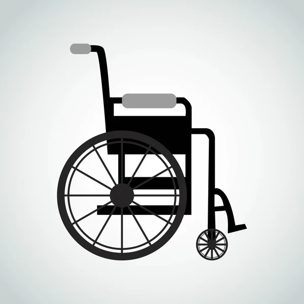 Black sign wheelchair — Stock Vector