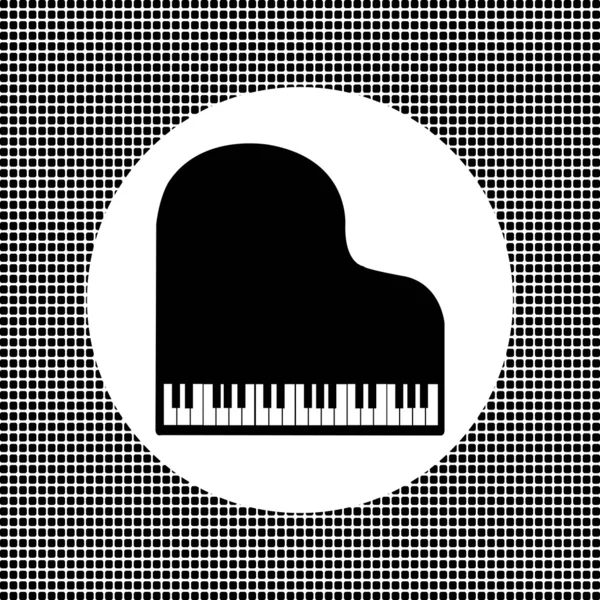 Piyano, müzik işareti — Stok Vektör