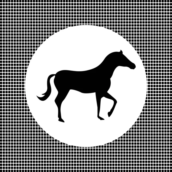 Signe de cheval noir — Image vectorielle