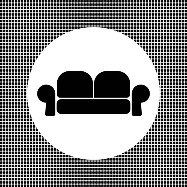 Schwarzes Schild auf dem Sofa — Stockvektor