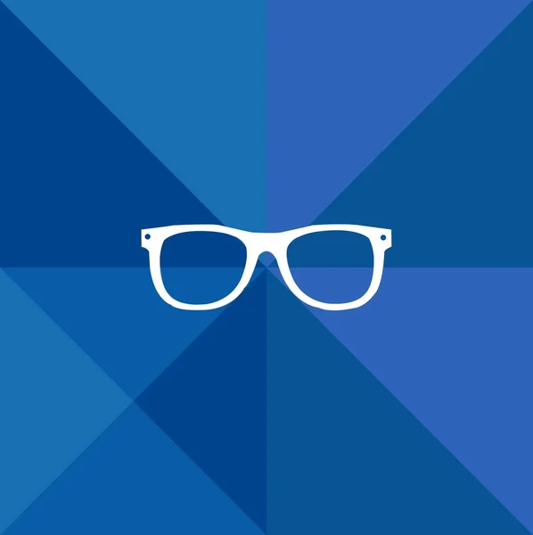 Плоские очки на синем фоне — стоковый вектор