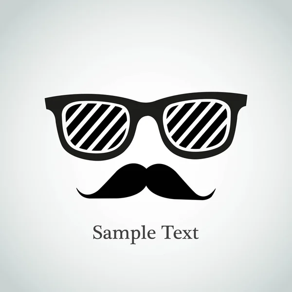 Lunettes avec une moustache — Image vectorielle