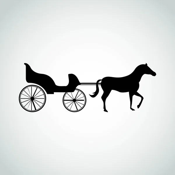 Cheval et calèche — Image vectorielle