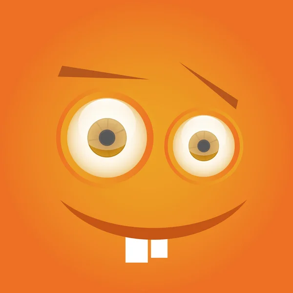 Щасливою усмішкою помаранчевий — стоковий вектор
