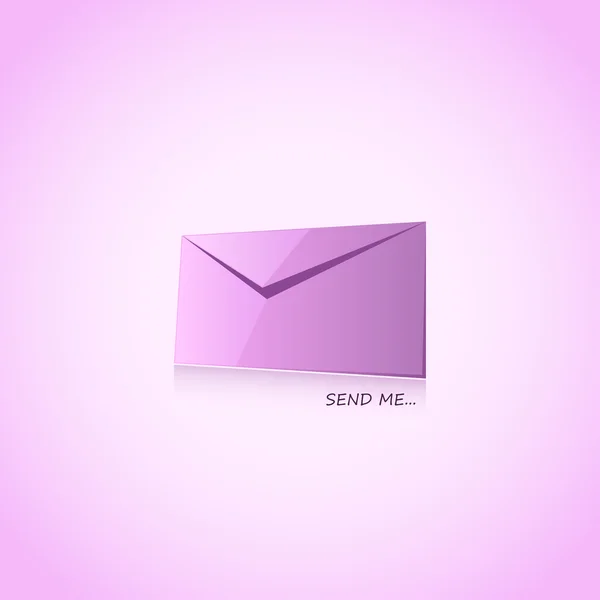 Roze envelop e-mail — Stockvector