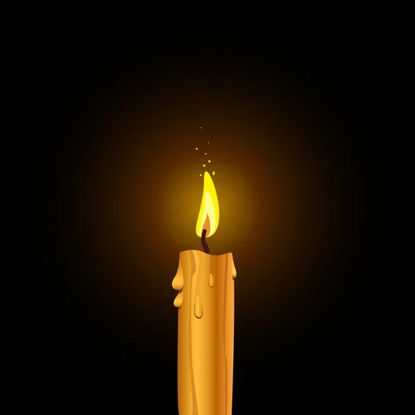 黑暗中的蜡烛 — 图库矢量图片#