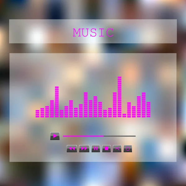 Musikplayer mit Equalizer — Stockvektor
