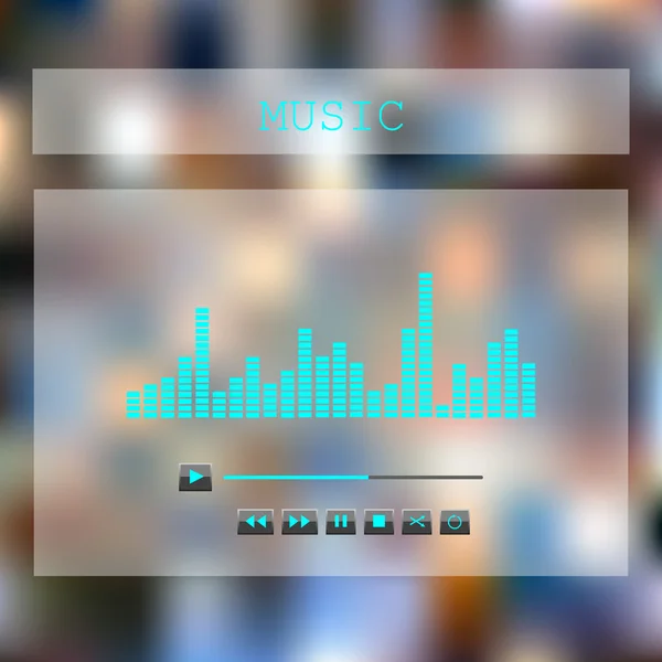Musikplayer mit Equalizer — Stockvektor