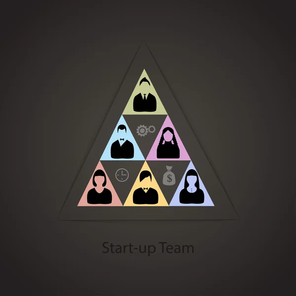 Concept de conception de start-up — Image vectorielle