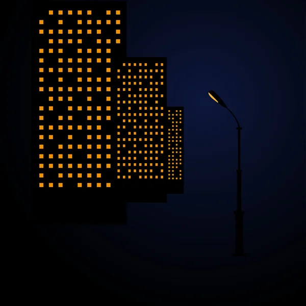 City lights in night — Stock Vector