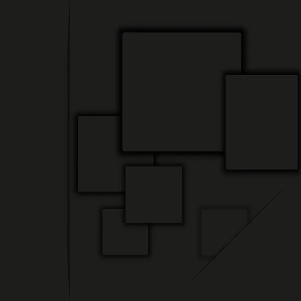 Quadrate mit Hintergrundbeleuchtung auf schwarzem Hintergrund — Stockvektor