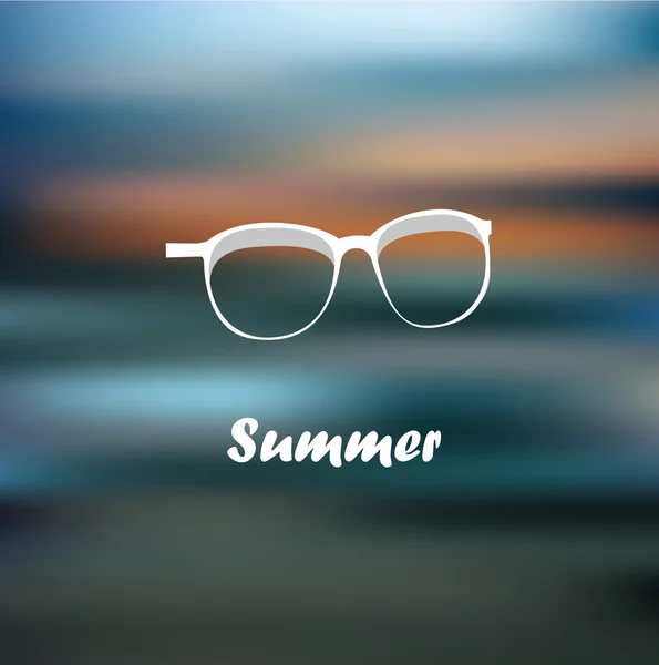 Summer background with sunglasses — Stock Vector