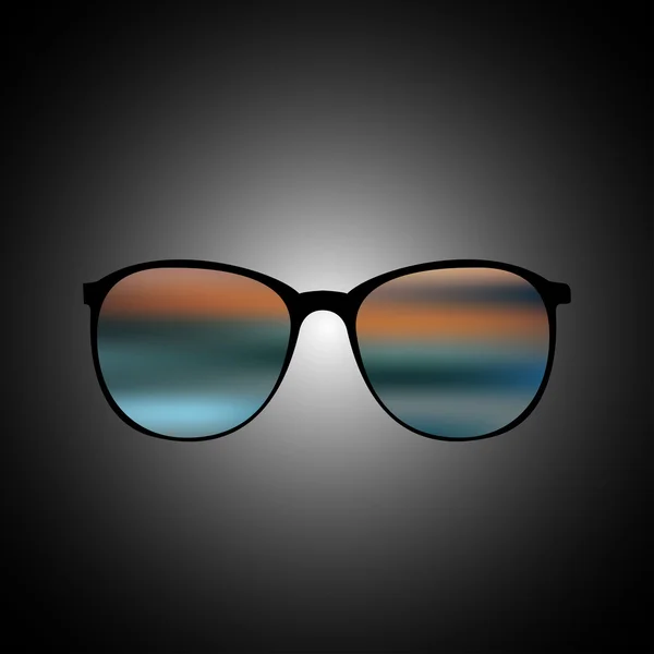 Gros plan sur les lunettes 3 d — Image vectorielle
