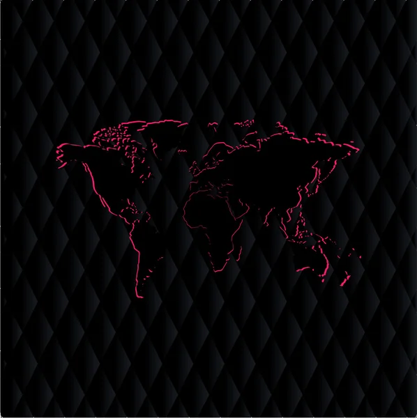 Mapa mundial rojo — Vector de stock