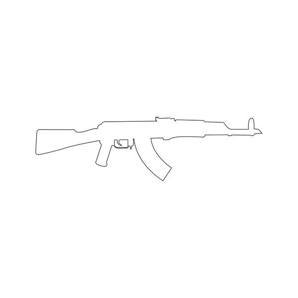 Ícone de rifle automático — Vetor de Stock
