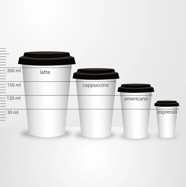 塑料外卖咖啡杯子 免版税图库插图