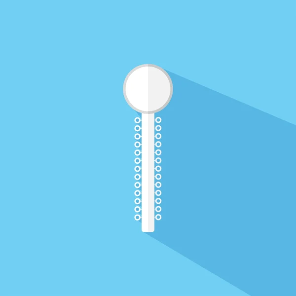 Stylized white thermometer — Stock Vector