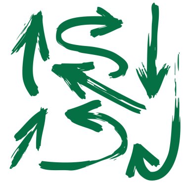 grunge ok elle çizilmiş kümesi