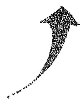 yukarıyı gösteren karınca ok