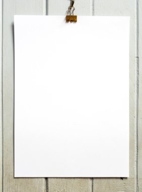 boş kağıt Klipsli