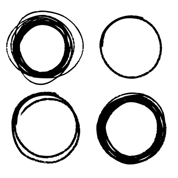 抽象的圈手绘制的矢量 — 图库矢量图片