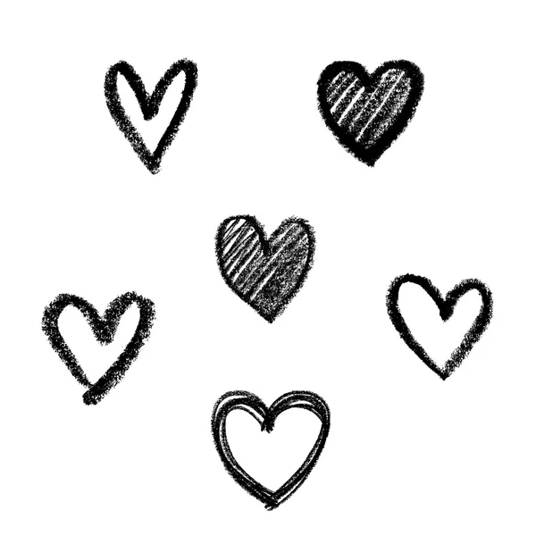 Doodle abstrait dessiné à la main motif coeur en forme — Image vectorielle