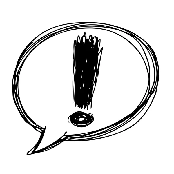Point d'exclamation dans l'icône de bulle de parole — Image vectorielle