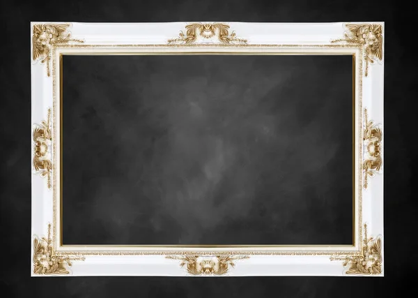 white and gold classical vintage frame