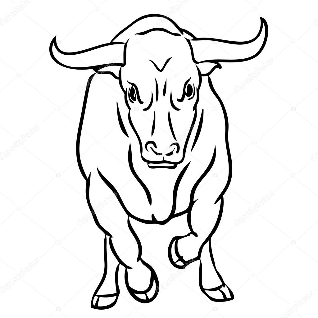 Toro sobre fondo blanco Vector de stock #88645148 de ©simpleBE, image size:1024x1024