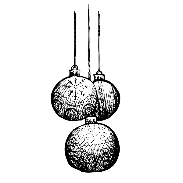 Grunge karácsonyi labdák — Stock Vector