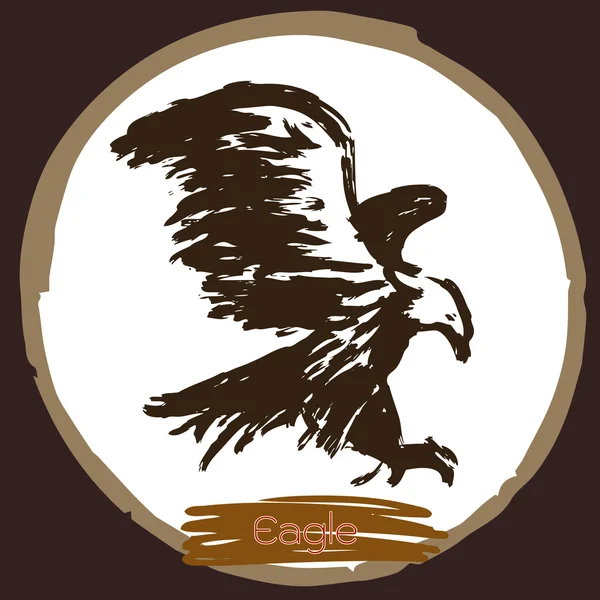 Εικονογράφηση του αετού, πουλί γεράκι — Διανυσματικό Αρχείο