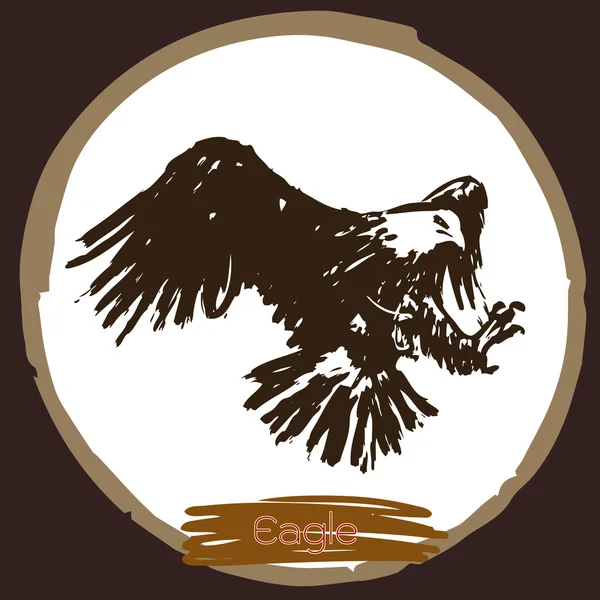 Afbeelding van de adelaar, Havik, vogel — Stockvector