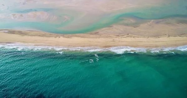 Belle Lagune Sur Littoral Avec Ses Montagnes Sable Blanc — Photo