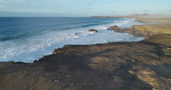 Coucher Soleil Sur Littoral Avec Ses Falaises Ses Couleurs Mer — Photo