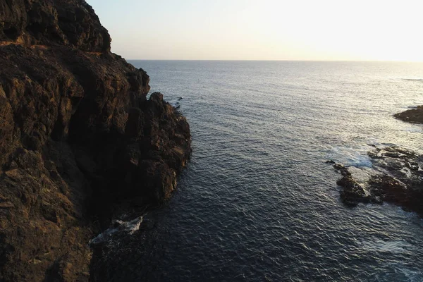 Côtes Avec Falaises Ses Couleurs Mer Étant Remarquée — Photo