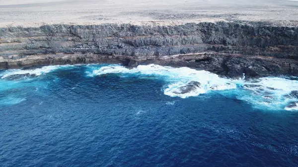 Côtier Avec Ses Falaises Ses Couleurs Mer Étant Remarqué — Photo