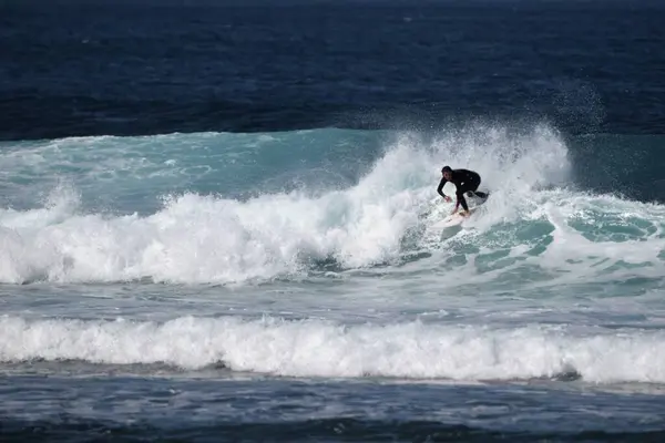 Surfing Perfect Waves Canary Islands — Stock Photo, Image