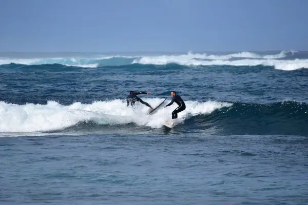 Surfen Perfecte Golven Canarische Eilanden — Stockfoto