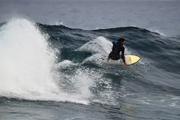 Surf Vagues Parfaites Dans Les Îles Canaries — Photo