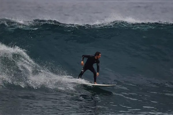 Surf Onde Perfette Nelle Isole Canarie — Foto Stock