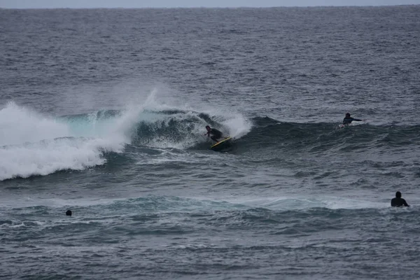 Surfistas Desfrutam Mar — Fotografia de Stock